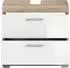 xonox.home Lambada Waschbeckenunterschrank Sonoma Eiche/Weiß 60x56x34cm (X06F1707)