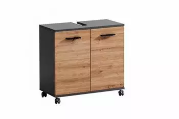 Schildmeyer Palermo Waschbeckenunterschrank 59,8x63,4x32,6cm Eiche Artisan/Anthrazit (157638)