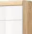 Inn.Furn Mambo Waschbeckenunterschrank Weiß Hochglanz/Eiche 60cm, 2 Schubladen