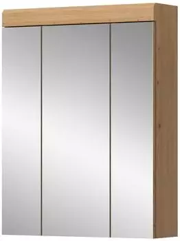 Inn.Furn Shawn Badezimmer-Spiegelschrank 3-t&uuml;rig, Eiche, 60x79cm (Shawn)