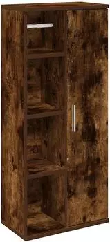 vidaXL Badezimmerschrank mit Rollenhalter, R&auml;uchereiche, 39x22x90cm (858528)