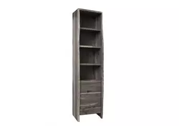 Massivmoebel24 Pure Acacia Hochschrank Akazienholz grau lackiert 45x36x185cm (09-900-886-6005)