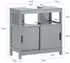 SoBuy Waschbeckenunterschrank 2 Türen Holzwerkstoff Grau 60x60x30cm (FRG128-II-SG)
