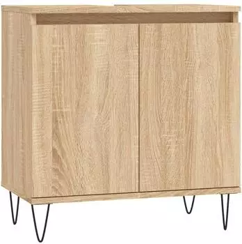 vidaXL Badschrank Sonoma-Eiche 58x33x60cm Holzwerkstoff (831583)