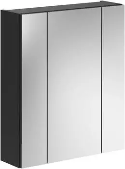 xonox.home Linus Spiegelschrank 3-t&uuml;rig Schwarz 60x70x18cm