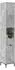 vidaXL Badezimmerhochschrank betongrau 31,5x33x190cm, 1 Schublade, 2 Türen (883407)