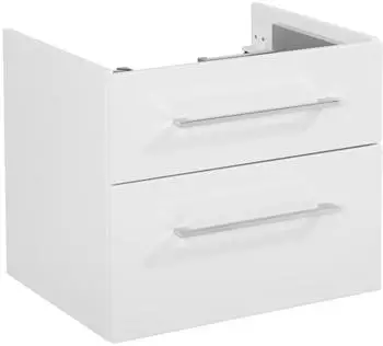 Fackelmann Hype 3.0 Waschbeckenunterschrank h&auml;ngend 60cm, 2 Schubladen, Wei&szlig;