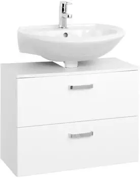 Held M&ouml;bel Bologna Waschbeckenunterschrank Wei&szlig; Hochglanz 70x54x35cm