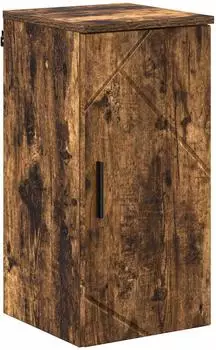 vidaXL Badezimmerschrank mit T&uuml;r, ger&auml;ucherte Eiche, 30x31,5x61cm (883349)