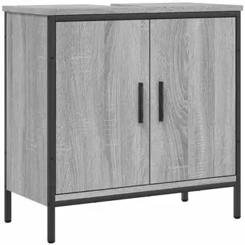 vidaXL Waschbeckenunterschrank grau Sonoma, Holzwerkstoff, 60x30x60cm (842449)