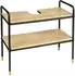 Wenko Waschbeckenunterschrank Loft Bambus/Metall 70x60x33,5cm (71140800)