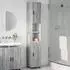 vidaXL Badezimmerschrank mit Spiegel grau Sonoma 30x35x192cm