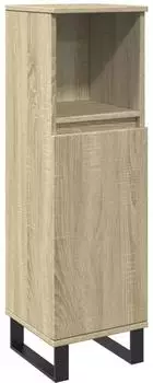 vidaXL Badezimmerschrank Holzwerkstoff Sonoma-Eiche 30x30x100cm (849672)