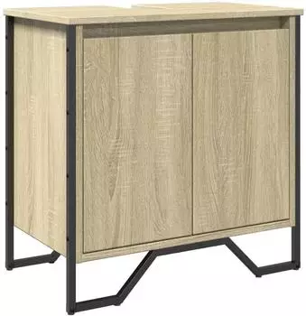 vidaXL Waschtischunterschrank Sonoma-Eiche 60x35x60cm Holzwerkstoff (848655)