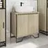 vidaXL Waschtischunterschrank Sonoma-Eiche 60x35x60cm Holzwerkstoff (848655)