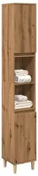 vidaXL Badezimmerschrank Spanplatte Artisan-Eiche 30x30x190cm (857103)