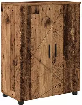 vidaXL Badezimmerschrank mit T&uuml;r Altholz 60x35x80cm (883312)