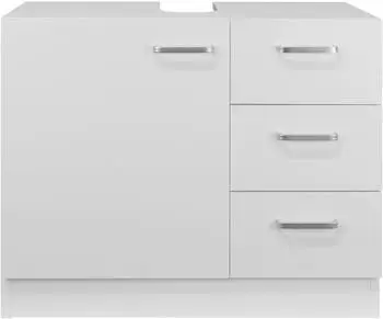 Stabilo Sanit&auml;r Knut Waschbeckenunterschrank 3 Schubladen, polarwei&szlig; matt, 63x30x54cm