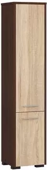 Akord Furniture Factory Akord Badezimmersäule 2 Türen, Wenge/Sonoma-Eiche, 30x30x140cm