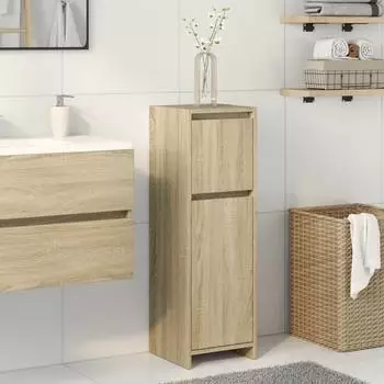 vidaXL Badezimmerschrank Sonoma-Eiche 30x30x95cm Spanplatte (849607)