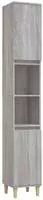 vidaXL Badschrank Grau Sonoma 30x30x190 cm Holzwerkstoff
