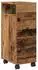 vidaXL Schmaler Badschrank mit Rollen, Holzwerkstoff, Altholz-Optik (855239)