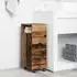 vidaXL Schmaler Badschrank mit Rollen, Holzwerkstoff, Altholz-Optik (855239)