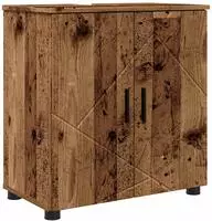 vidaXL Badezimmerschrank mit Speicher mit T&uuml;r Altholz 61 x 35 x 64 cm