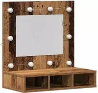 vidaXL Spiegelschrank Altholz 60 x 31,5 x 62 cm Holzwerkstoff