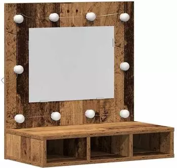 vidaXL Spiegelschrank Altholz-Optik 60x31,5x62cm (873880)