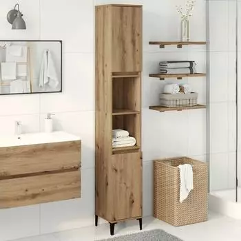 vidaXL Badezimmerschrank Sperrholz Artisan-Eiche 30x30x190cm (857106)