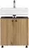 trendteam PureBliss Waschbeckenunterschrank Anthrazit/Evoke Eiche, 60x64x42cm (233730384)