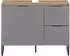 Basic By Balculina Denver Waschbeckenunterschrank 1-türig, grau matt / Evoke Eiche, 80x60x35cm