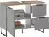 Basic By Balculina Denver Waschbeckenunterschrank 1-türig, grau matt / Evoke Eiche, 80x60x35cm