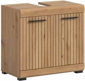 xonox.home Scout Waschbeckenunterschrank 60x56x34cm, Artisan Eiche/schwarz