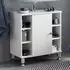 Finebuy Waschbeckenunterschrank 60x64x32cm mit Tür, weiß (FB51510)
