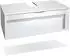 Vladon Aloha V2 Waschbeckenunterschrank weiß matt/weiß hochglanz, Absetzungen sandgrau hochglanz (96x36x51cm)