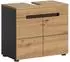 xonox.home Canu Waschbeckenunterschrank Artisan-Eiche/Basalt, 63x55x34cm