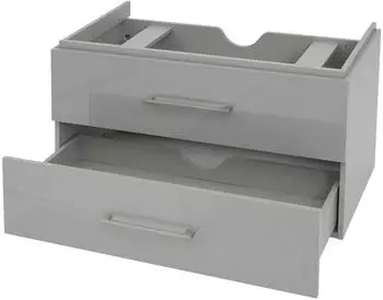 MCW Waschbeckenunterschrank D16 hochglanz grau 90cm (MCW-D16)