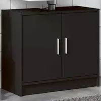 vidaXL Waschbeckenunterschrank Schwarz 63x29x55 cm Holzwerkstoff