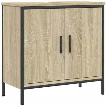 vidaXL Waschbeckenunterschrank Sonoma-Eiche 60x30x60 cm Holzwerkstoff (842447)