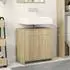 vidaXL Waschbeckenunterschrank Sonoma-Eiche 60x33x60cm (849604)