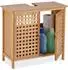 Relaxdays Waschbeckenunterschrank Bambus, hellbraun, 66x61x30cm