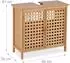 Relaxdays Waschbeckenunterschrank Bambus, hellbraun, 66x61x30cm