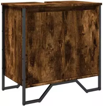 vidaXL Waschbeckenunterschrank R&auml;uchereiche 60x35x60cm Holzwerkstoff (848656)