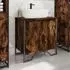 vidaXL Waschbeckenunterschrank Räuchereiche 60x35x60cm Holzwerkstoff (848656)