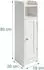 Relaxdays Badschrank 5 Fächer, schmal, Landhausstil, 80x18x20cm, weiß