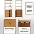 MCW MCW-B18 Hochschrank 2 Türen, 4 Regalböden, Bambus/MDF, 168x64x33cm (92607)