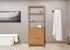 MCW MCW-B18 Hochschrank 2 Türen, 4 Regalböden, Bambus/MDF, 168x64x33cm (92607)