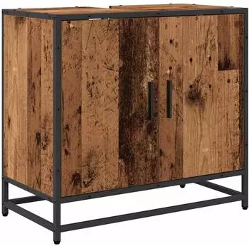 vidaXL Waschbeckenschrank Altholz-Optik 65x33x60cm (883614)